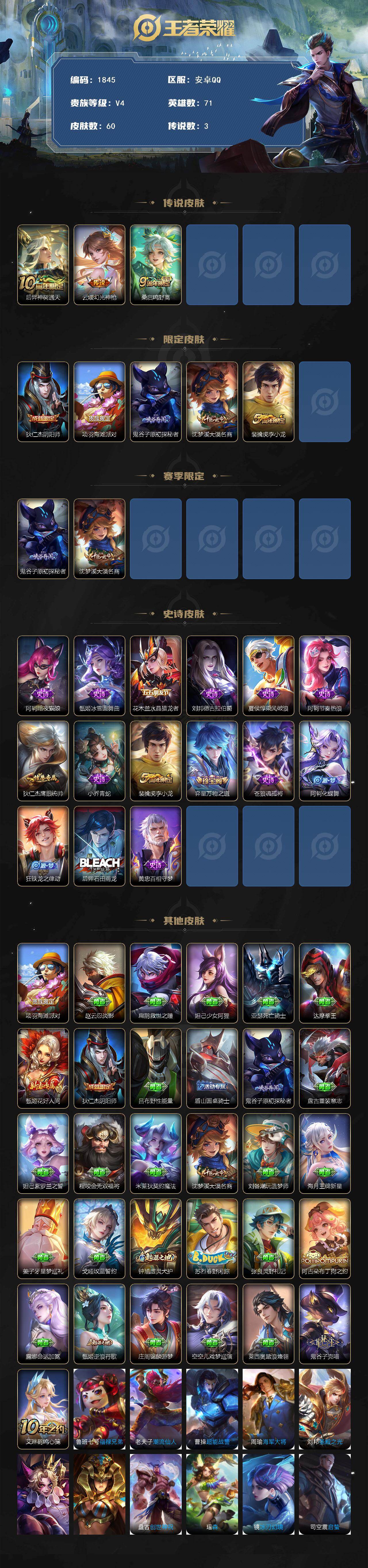 WZCMW470415王者荣耀账号详情图2