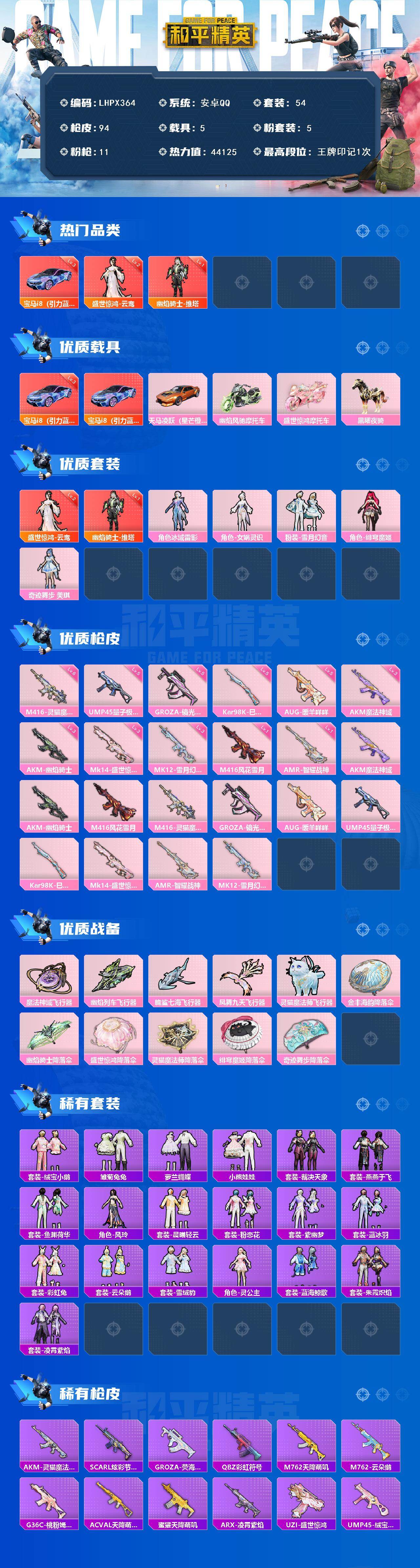 HPLE437244和平精英账号详情图2