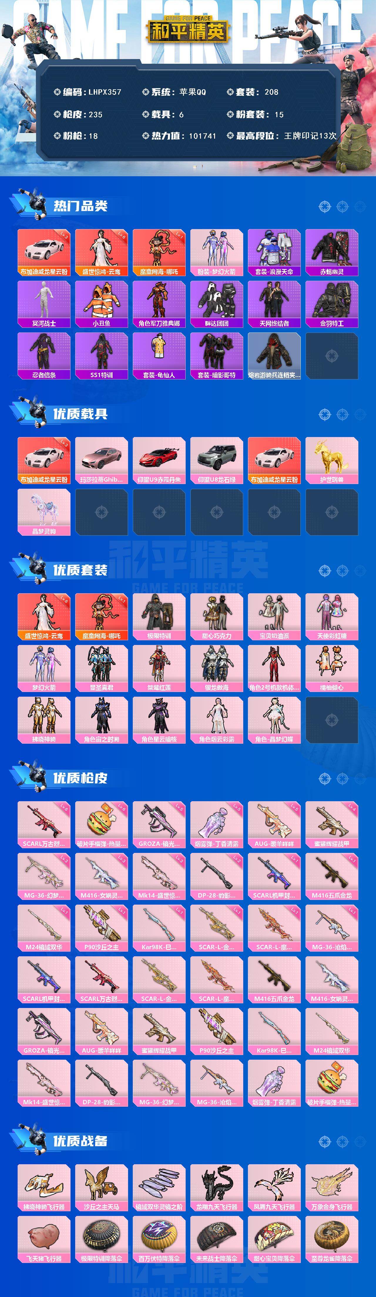 HPCMW463520和平精英账号详情图2