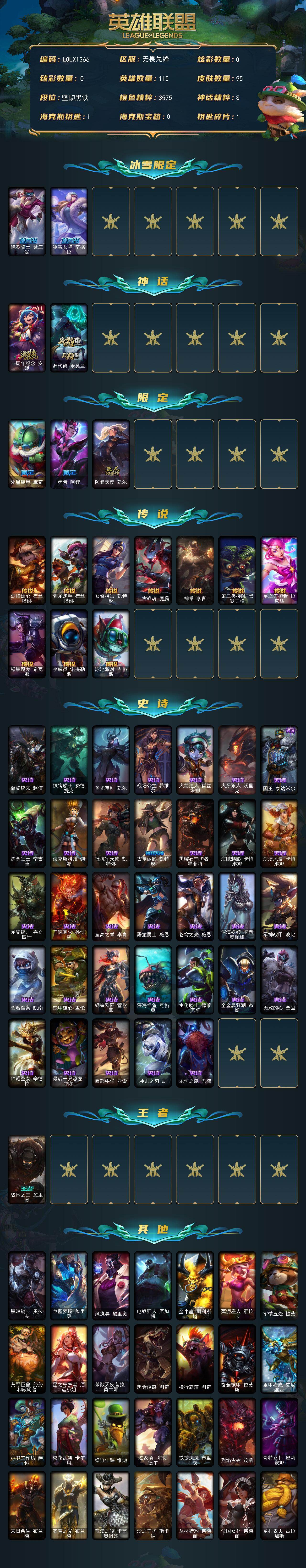 LOLEY46884英雄联盟账号详情图2