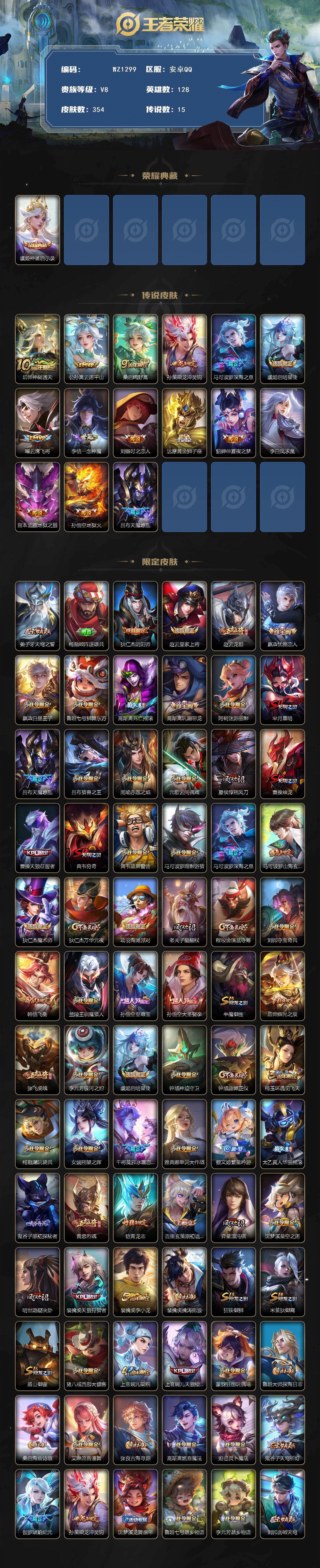 WZCMW471617王者荣耀账号详情图2