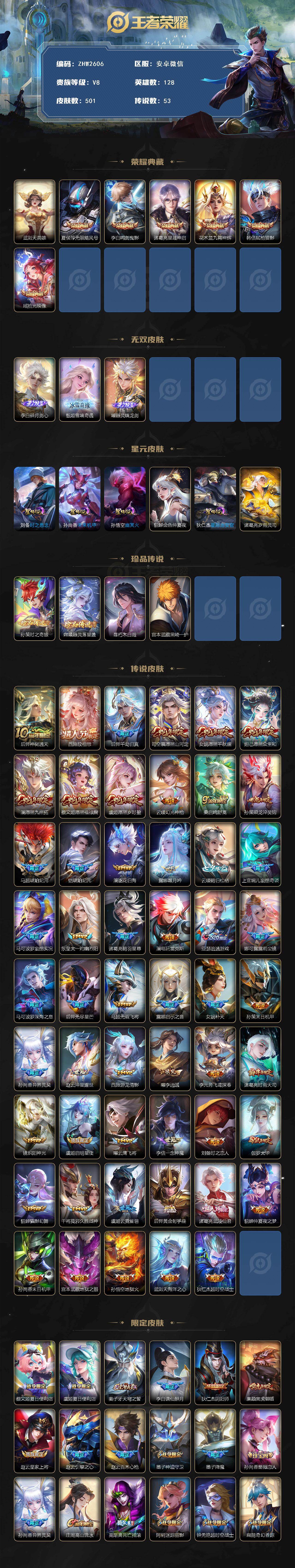 WZLX486001王者荣耀账号详情图2