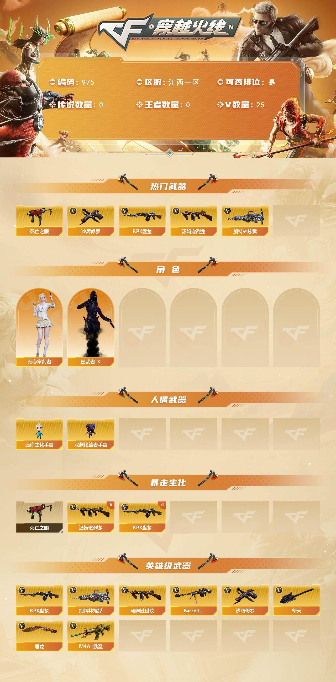 CFQM414118穿越火线账号详情图3