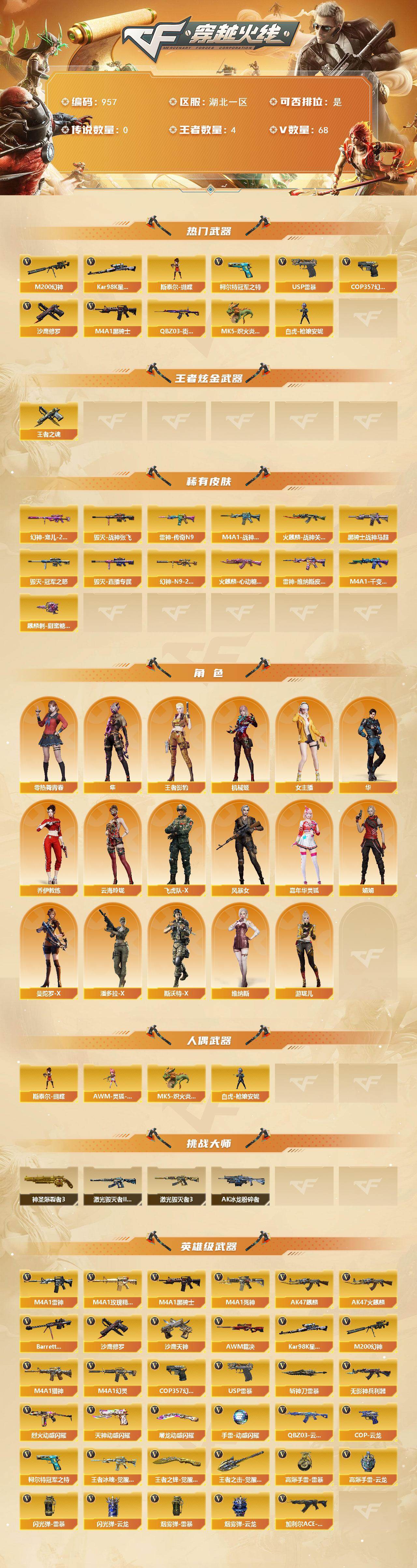 CFCMW429599穿越火线账号详情图2