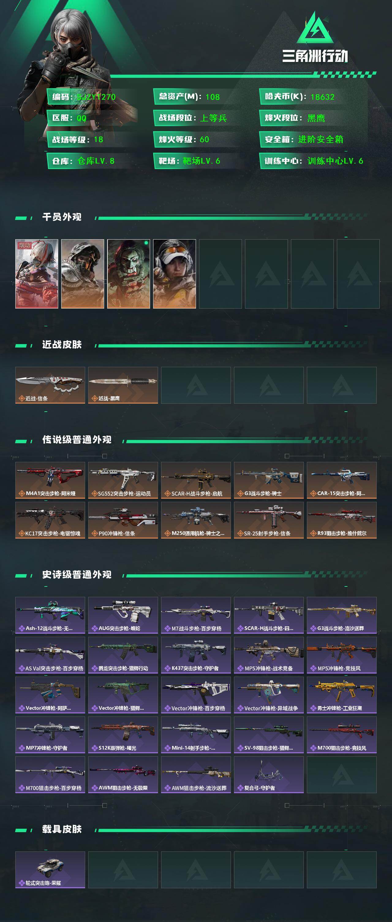 SJZEY417901三角洲行动账号详情图2