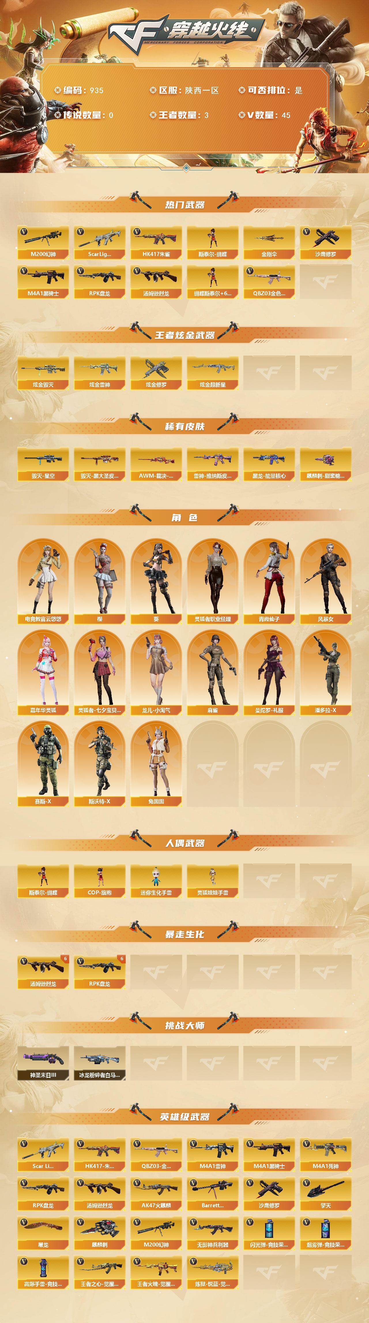 CFCMW429571穿越火线账号详情图2