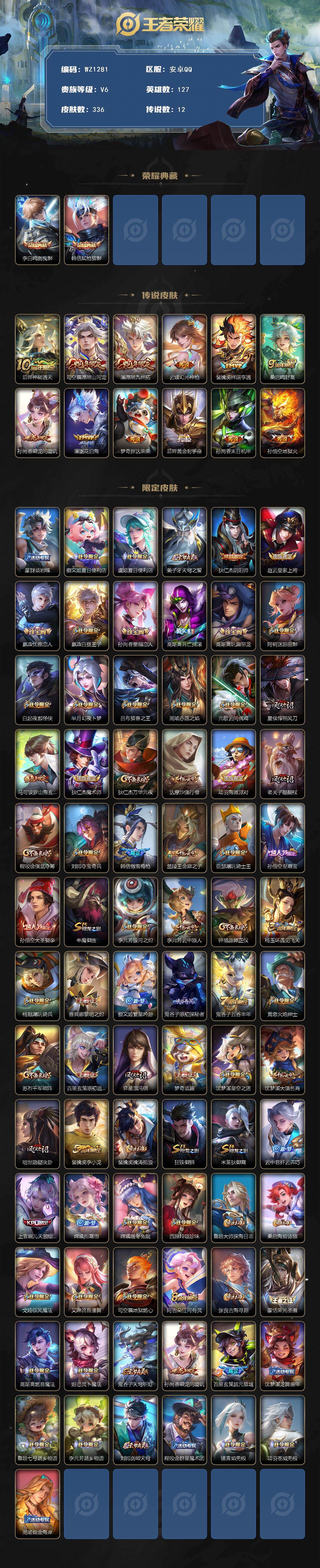 WZCMW468649王者荣耀账号详情图2