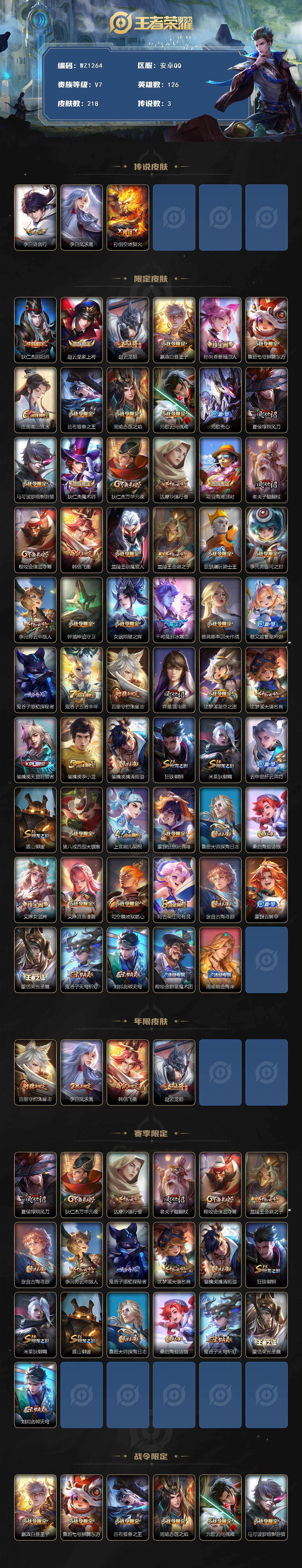 WZLX468713王者荣耀账号详情图2