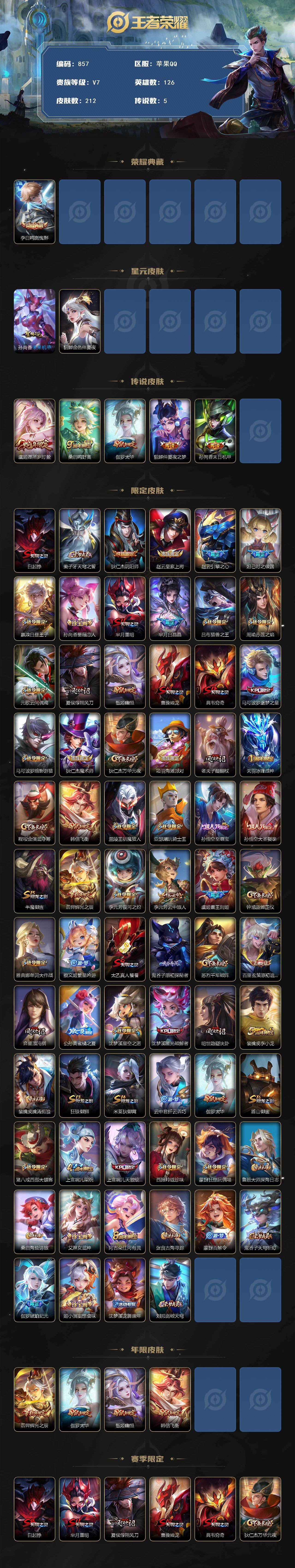 WZCMW495500王者荣耀账号详情图2