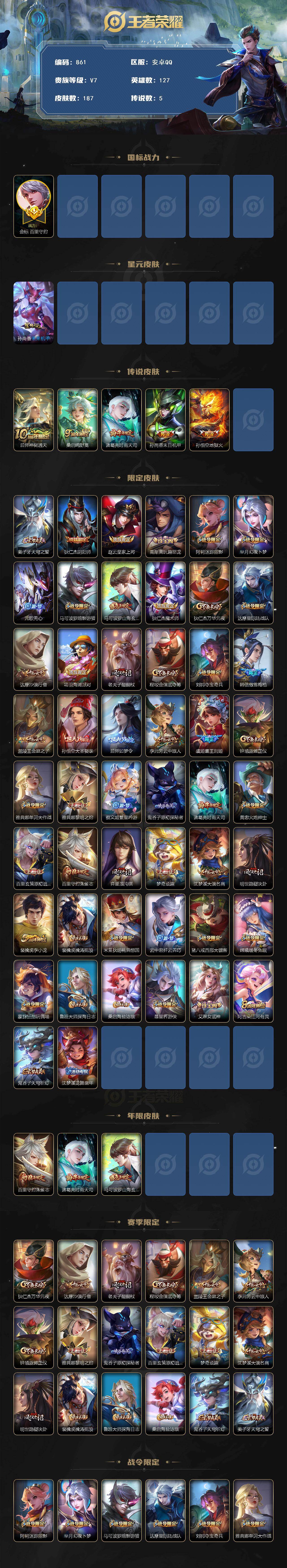 WZCMW495442王者荣耀账号详情图2