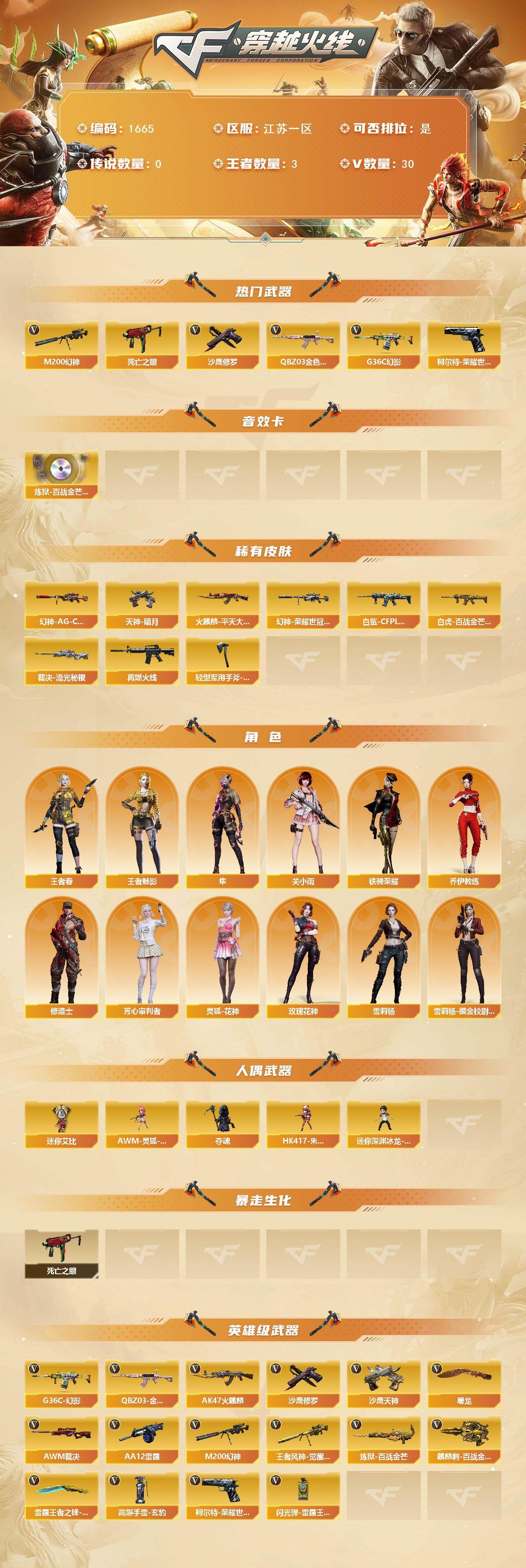 CFCMW428223穿越火线账号详情图2