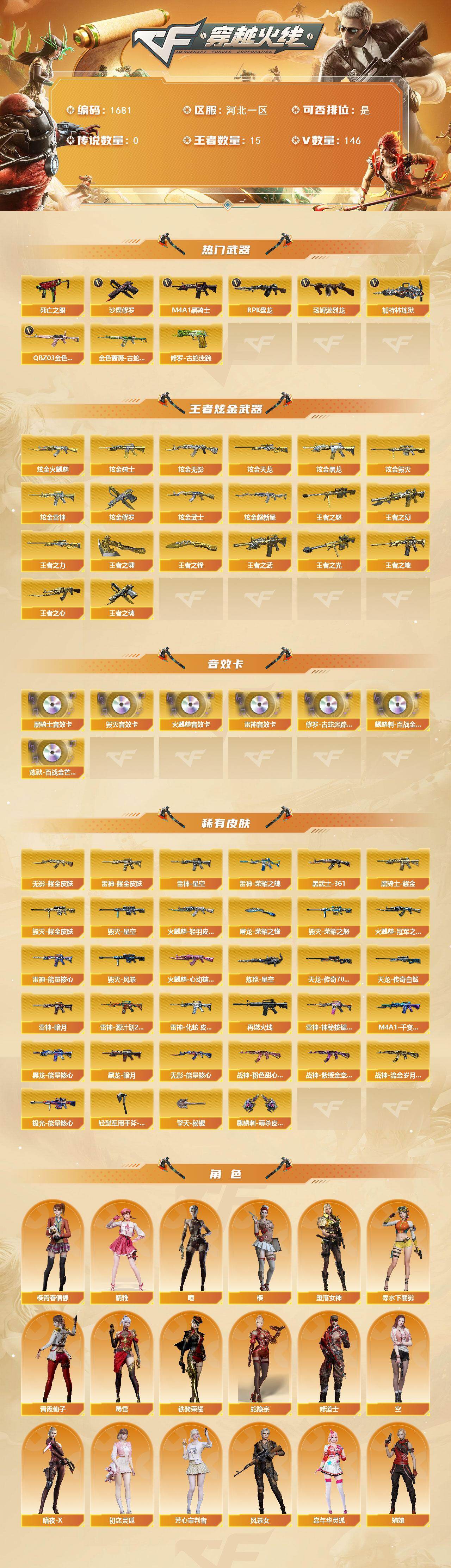 CFLX426779穿越火线账号详情图2