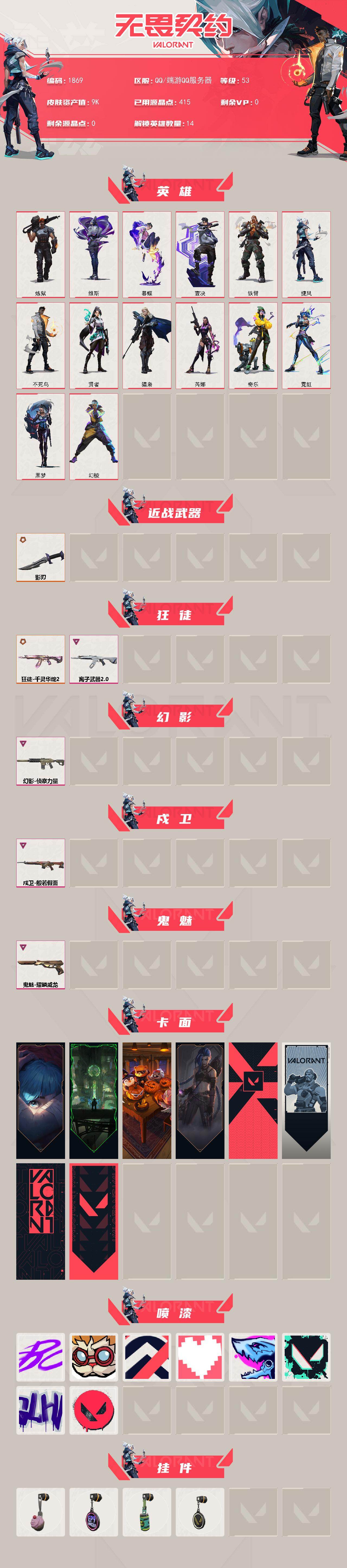 WWQXL46078无畏契约账号详情图2