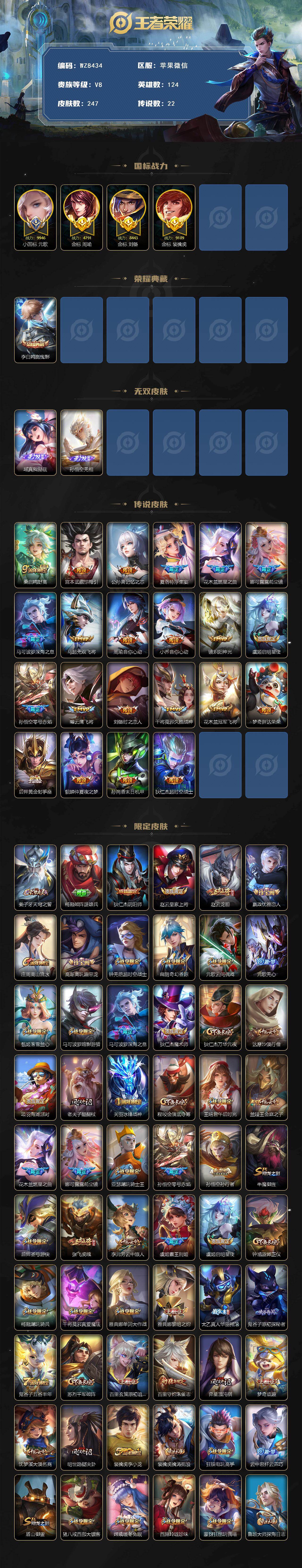 WZCMW4282798王者荣耀账号详情图2 WZCMW4282798王者荣耀账号详情图2