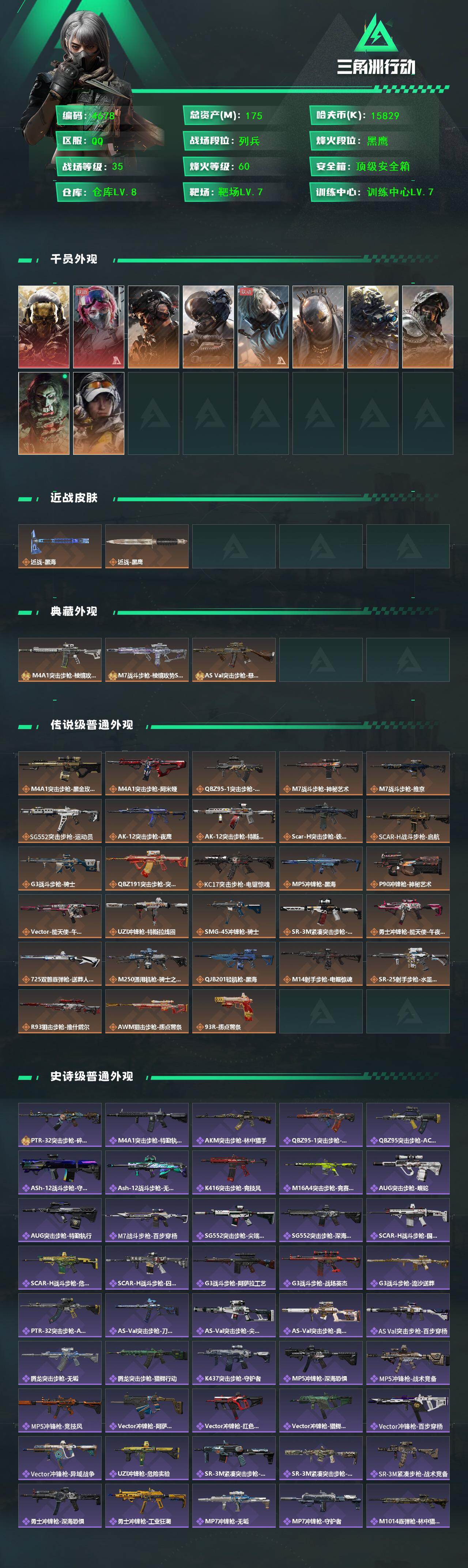 SJZCMW418491三角洲行动账号详情图2