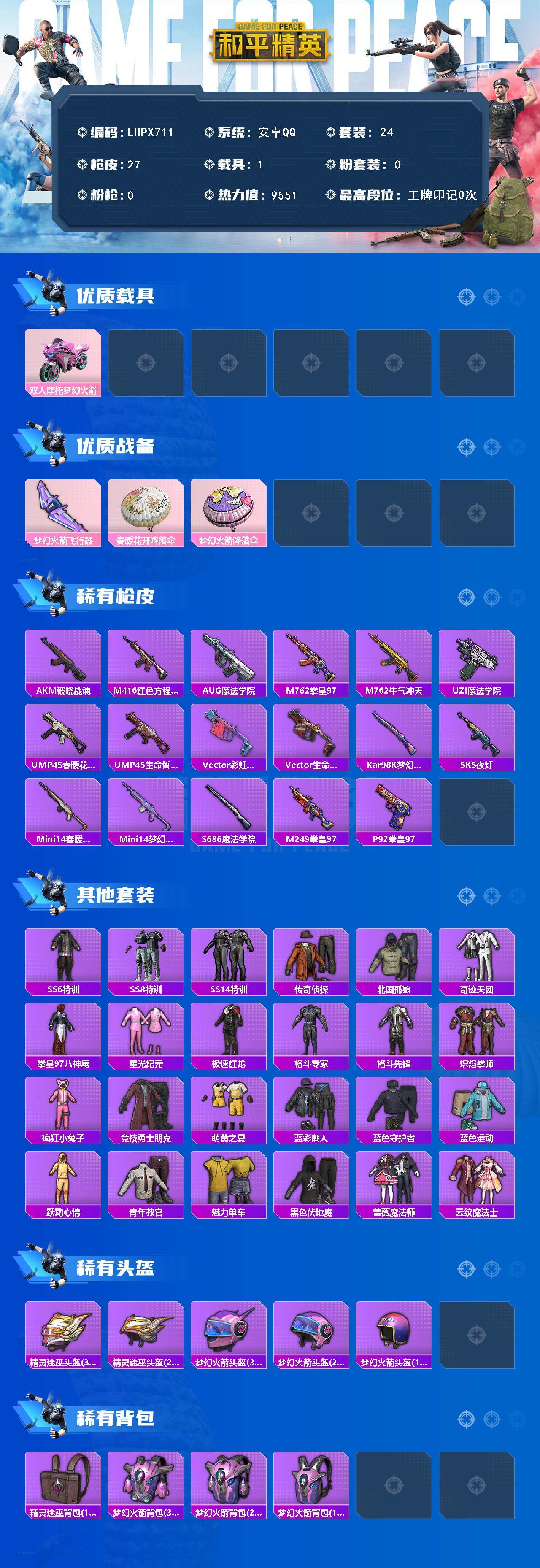 HPLE437448和平精英账号详情图2