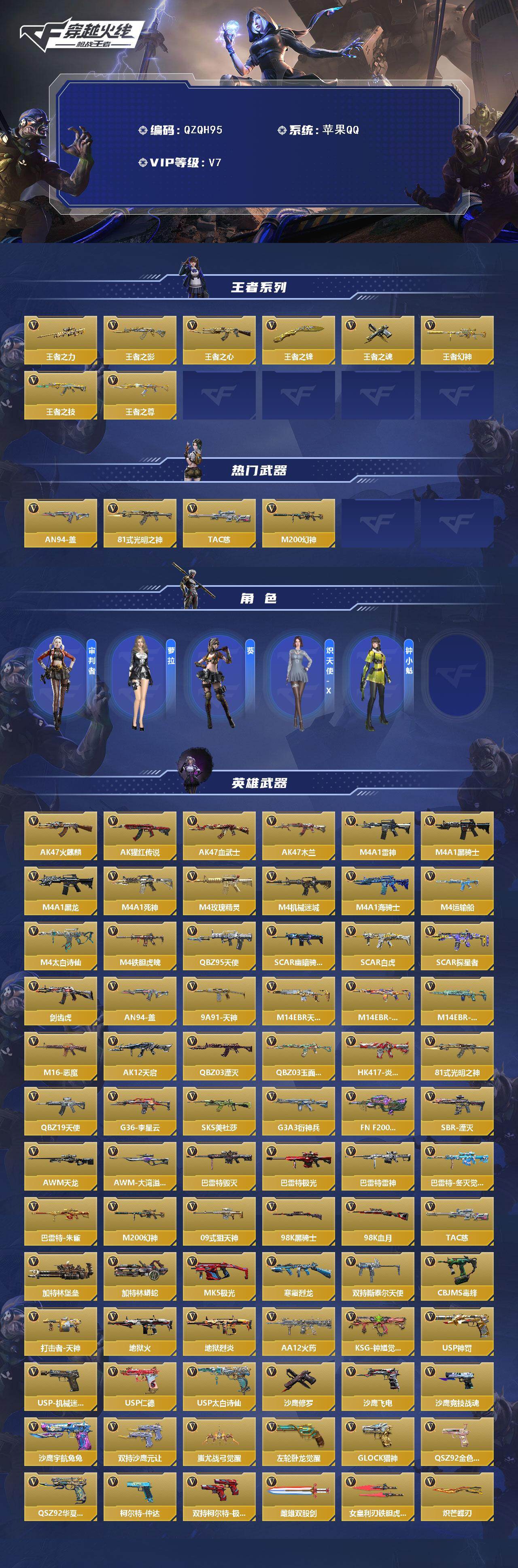 CFMEY47158枪战王者账号详情图2