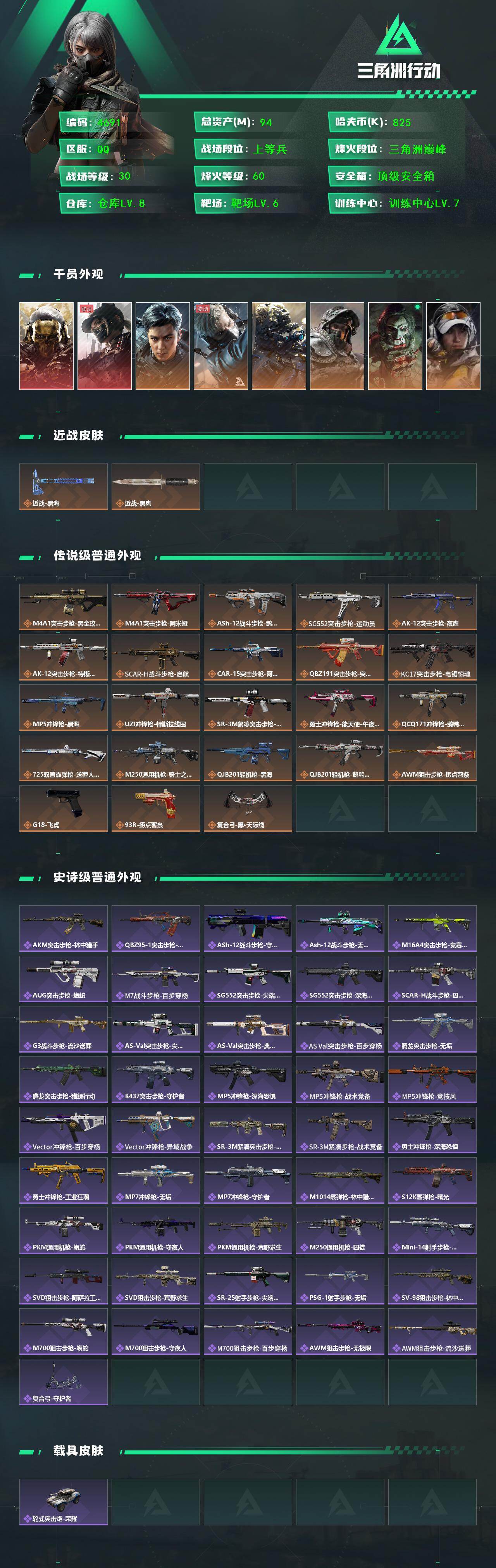 SJZCMW418666三角洲行动账号详情图2