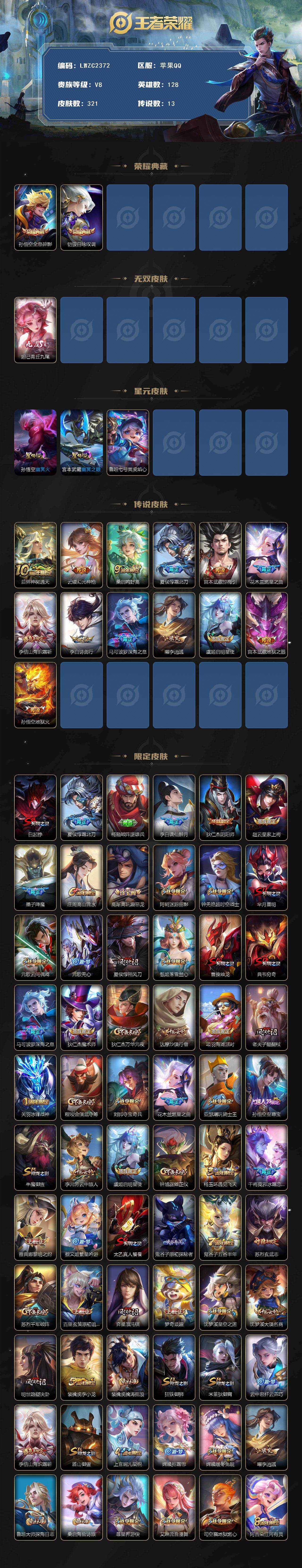 WZCMW485548王者荣耀账号详情图2