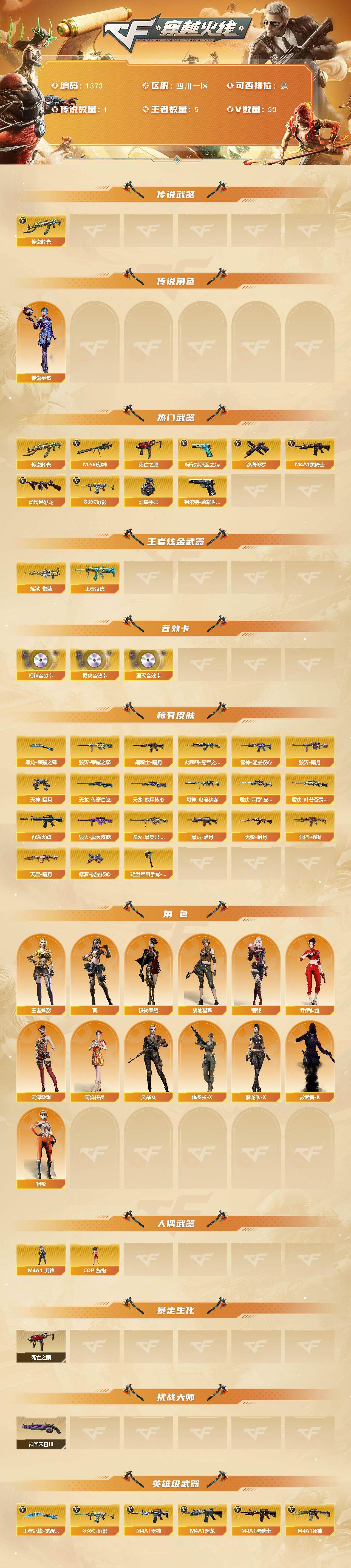 CFCMW422055穿越火线账号详情图2
