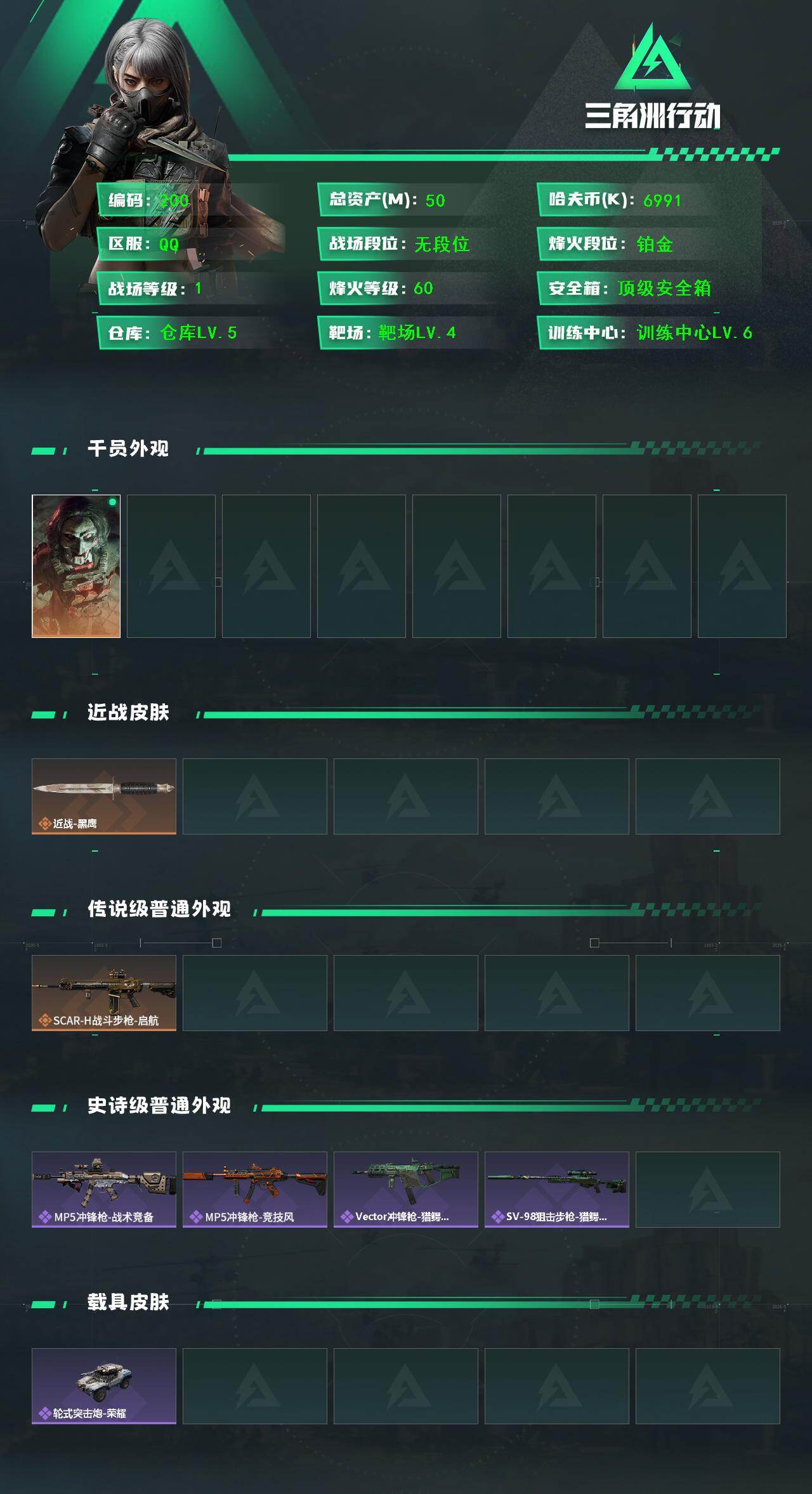 SJZCMW425923三角洲行动账号详情图2