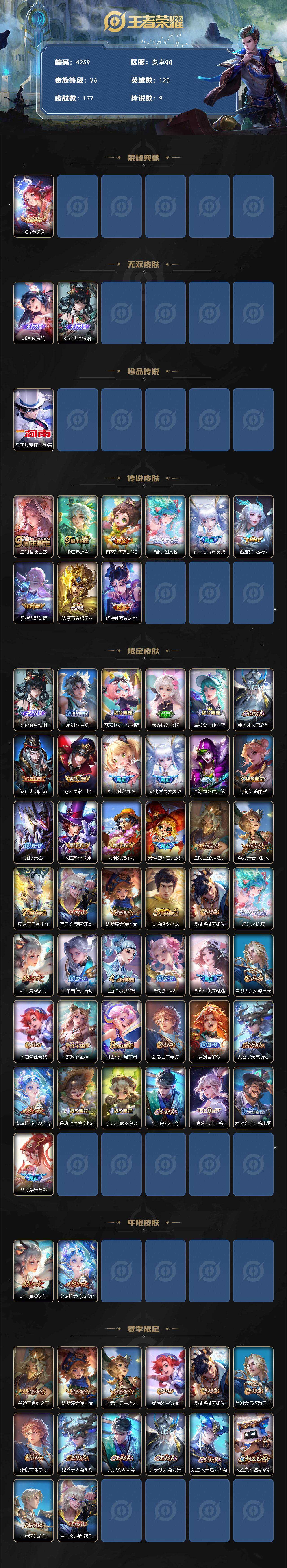 WZQM487800王者荣耀账号详情图3