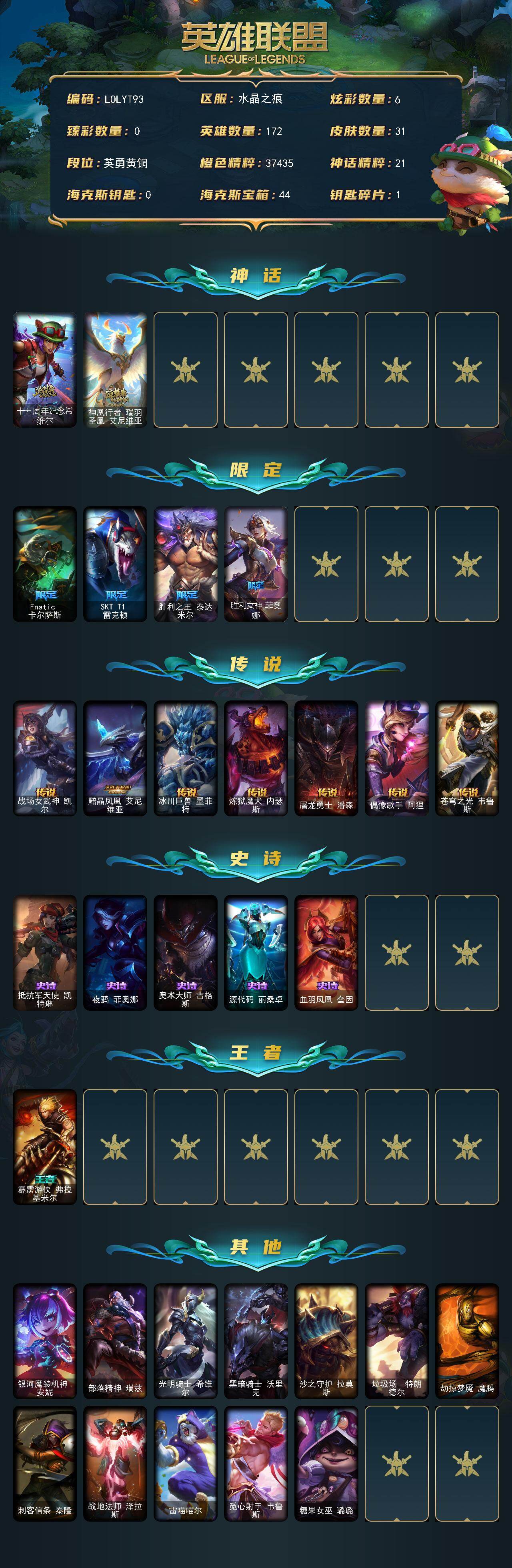 LOLEY47398英雄联盟账号详情图2