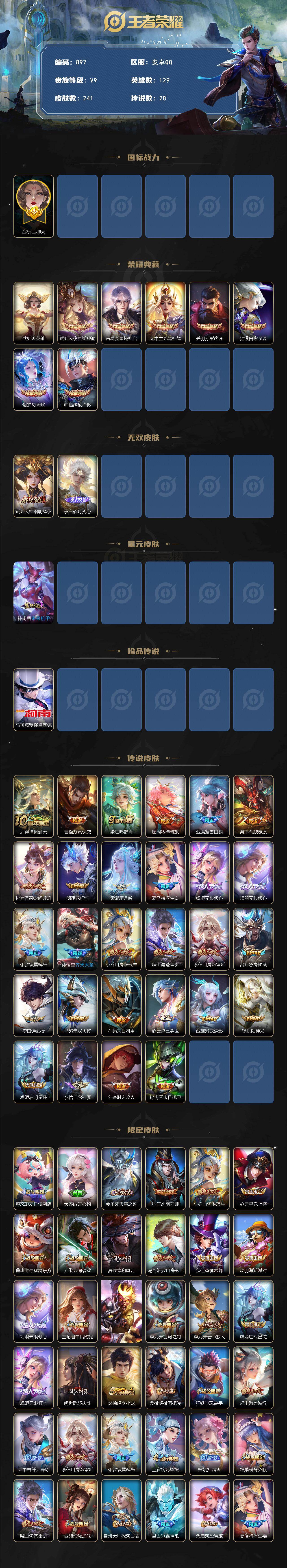 WZCMW496154王者荣耀账号详情图2