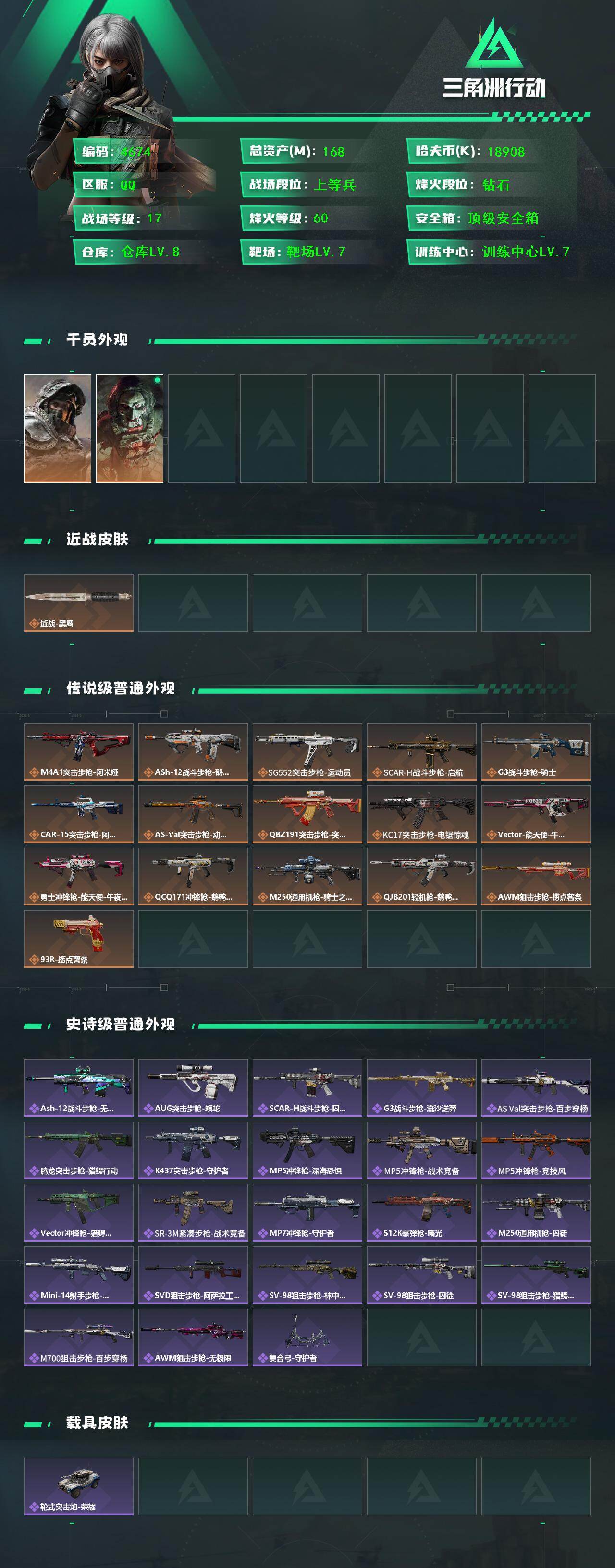 SJZCMW419025三角洲行动账号详情图2