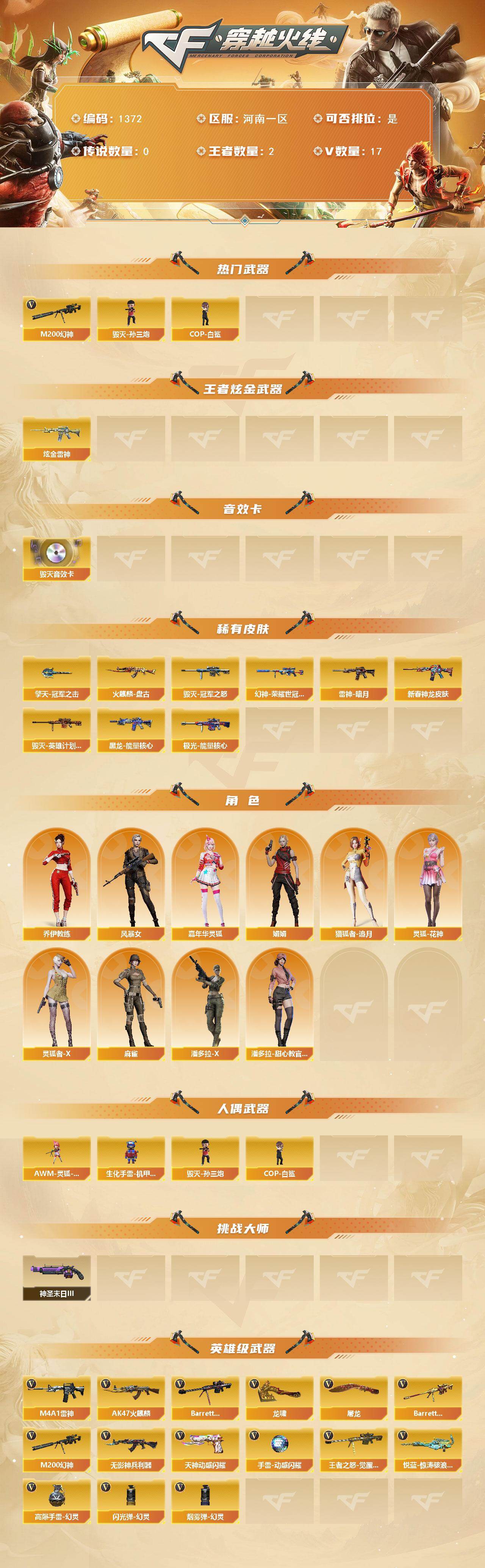 CFCMW421390穿越火线账号详情图2