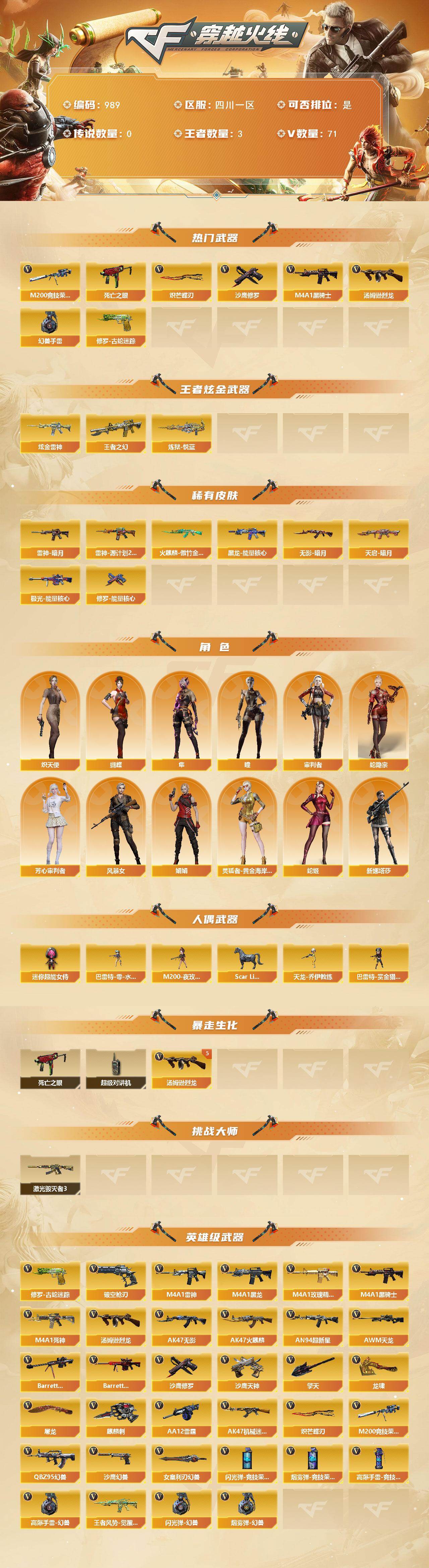 CFCMW429482穿越火线账号详情图2