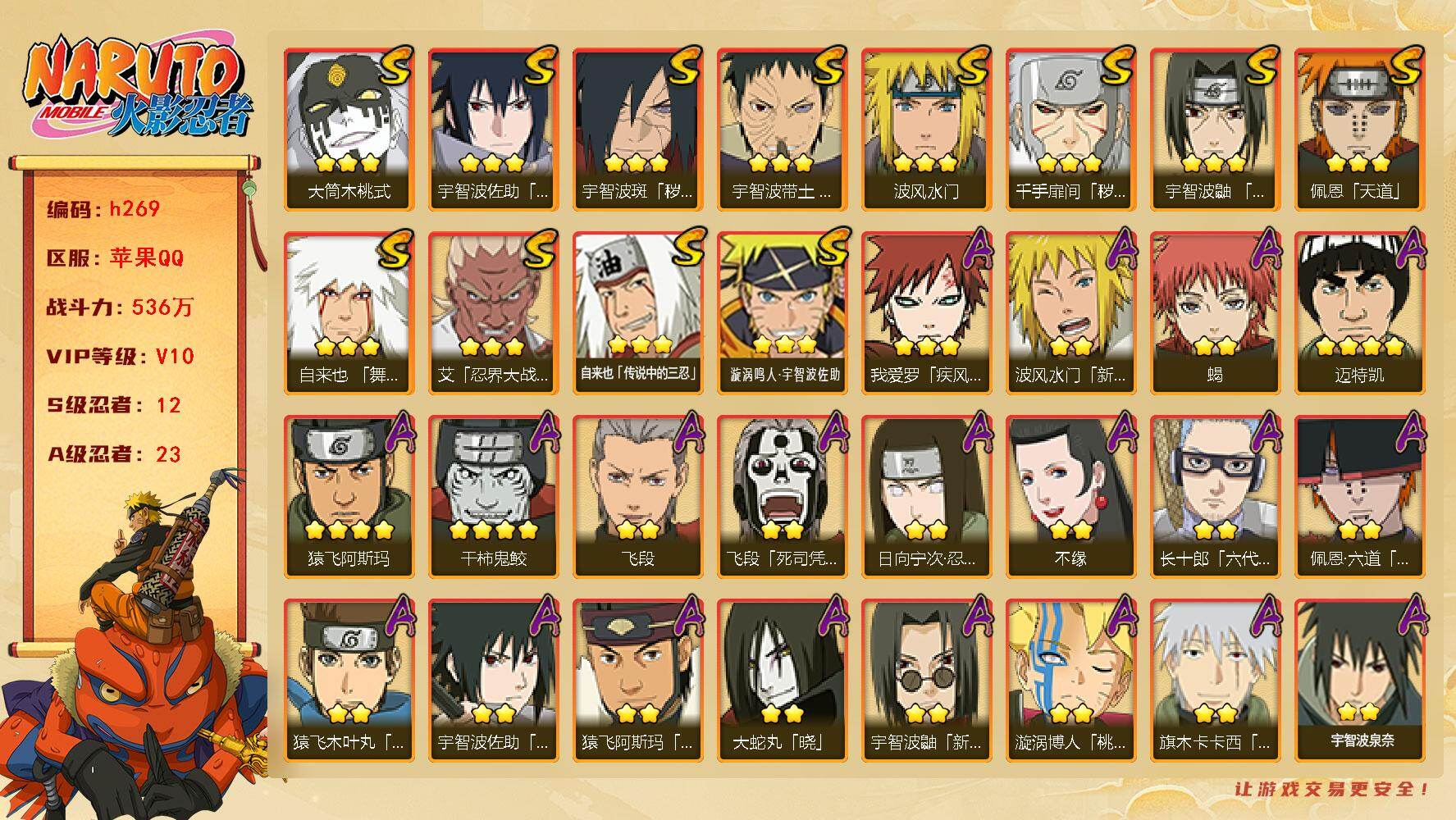 HYCMW47952火影忍者账号详情图2