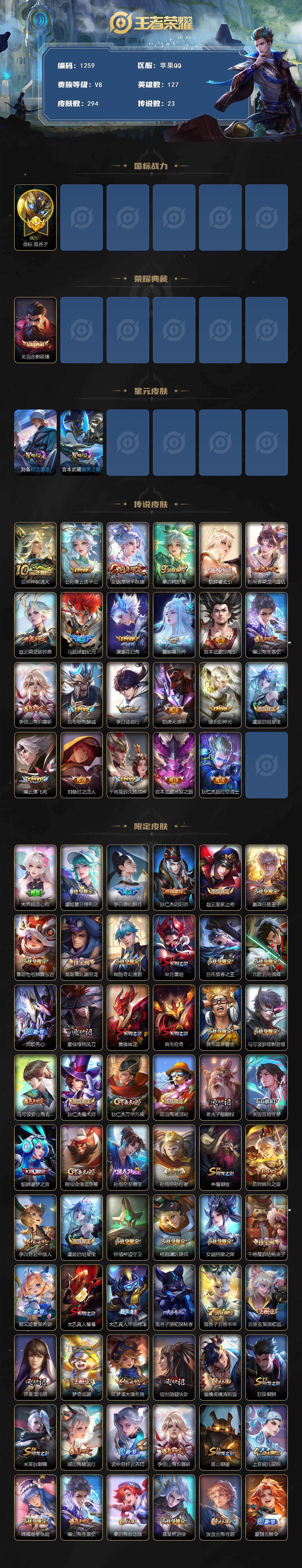 WZKG497354王者荣耀账号详情图2