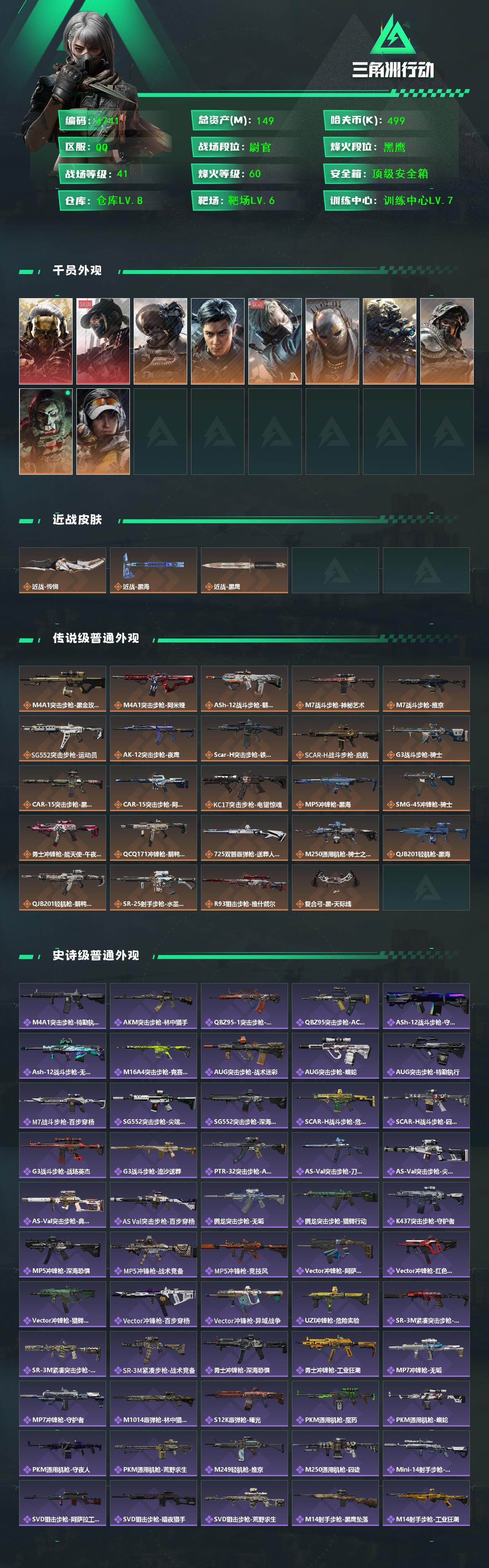 SJZCMW419201三角洲行动账号详情图2 SJZCMW419201三角洲行动账号详情图2