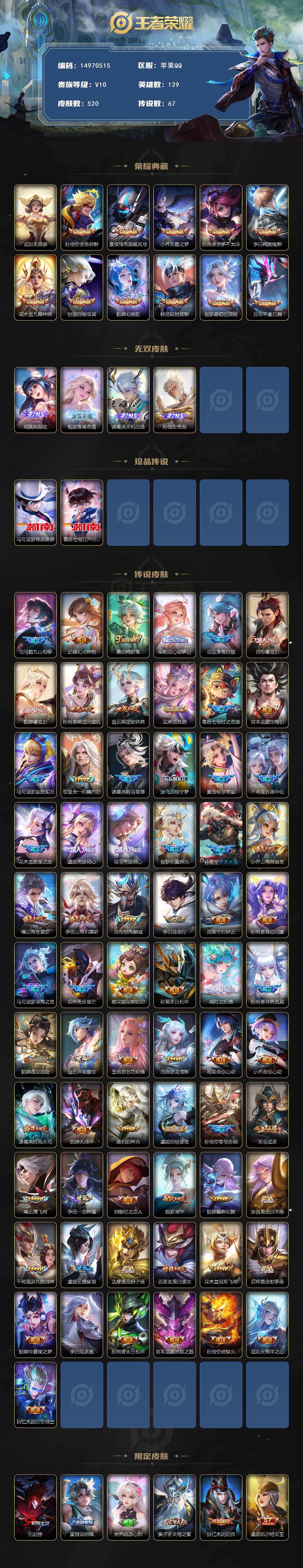 WZDN489884王者荣耀账号详情图2