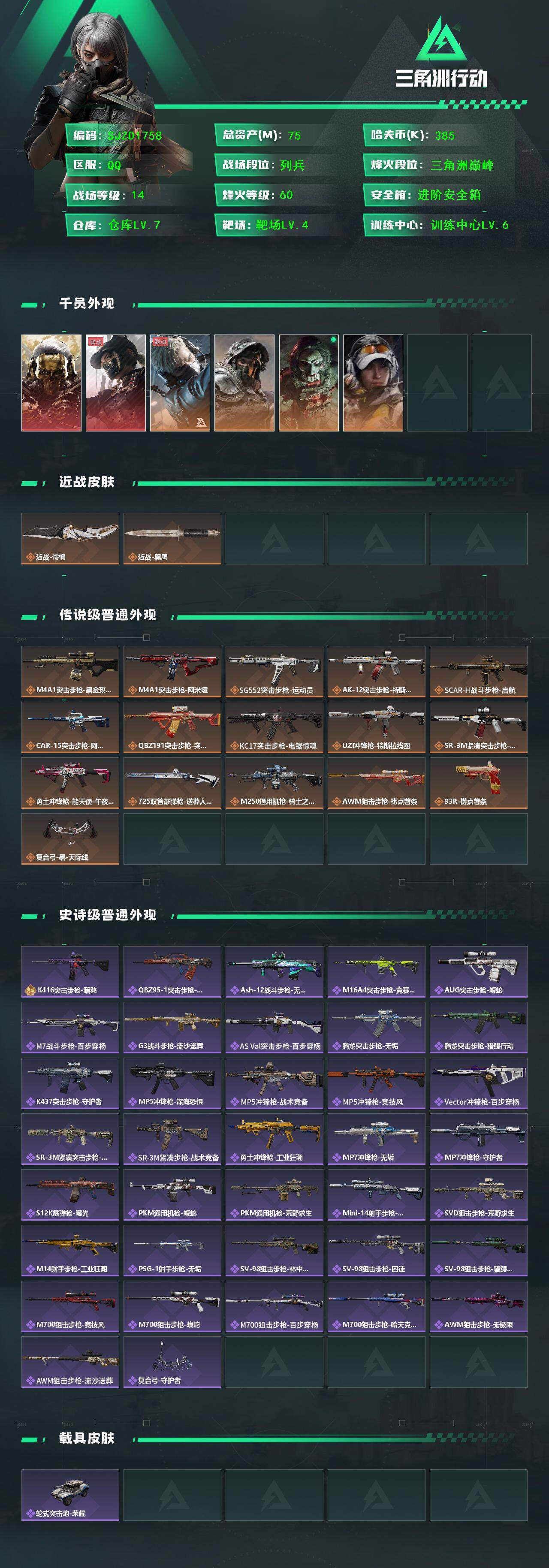 SJZEY419333三角洲行动账号详情图2