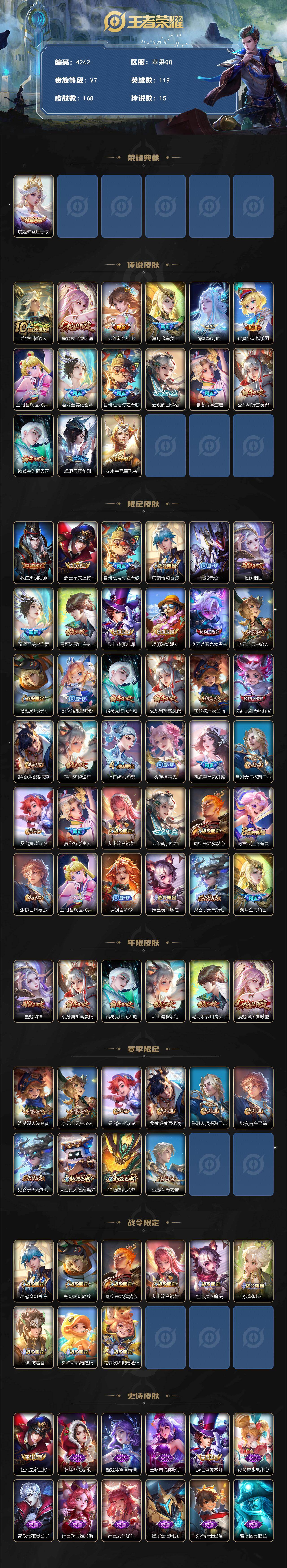 WZQM487789王者荣耀账号详情图3 WZQM487789王者荣耀账号详情图3