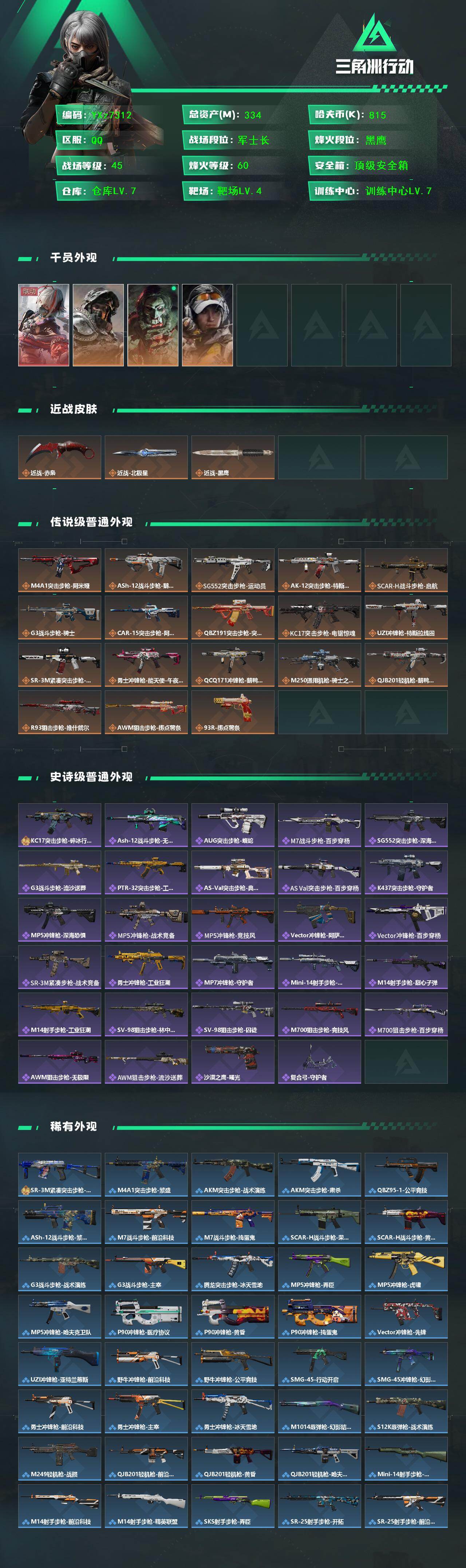 SJZCMW431200三角洲行动账号详情图2