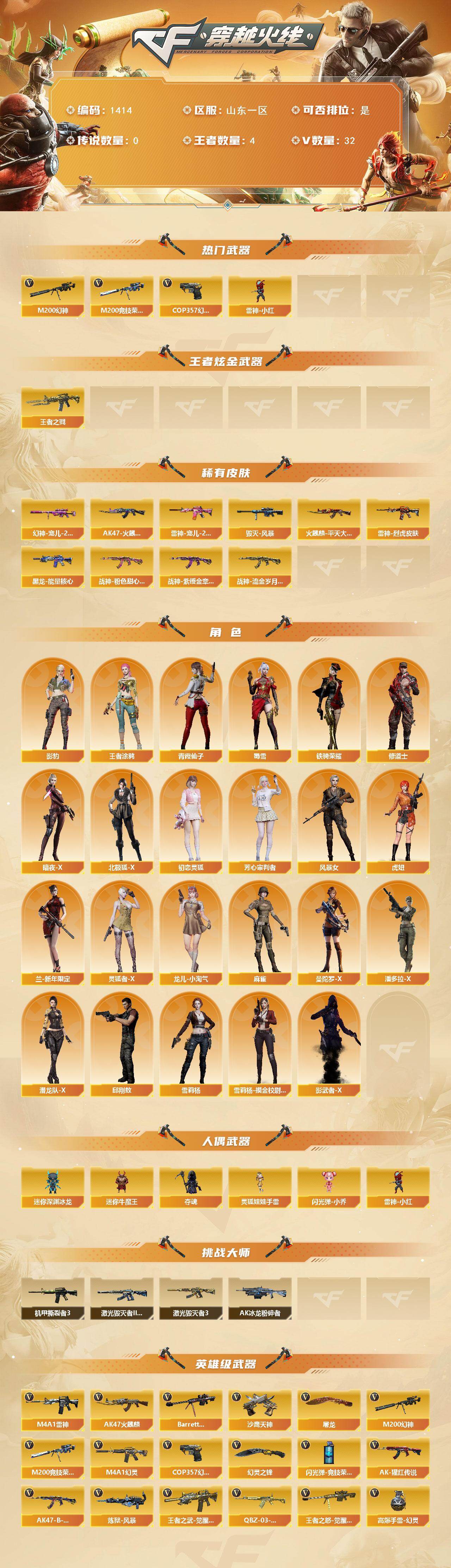 CFCMW421650穿越火线账号详情图2