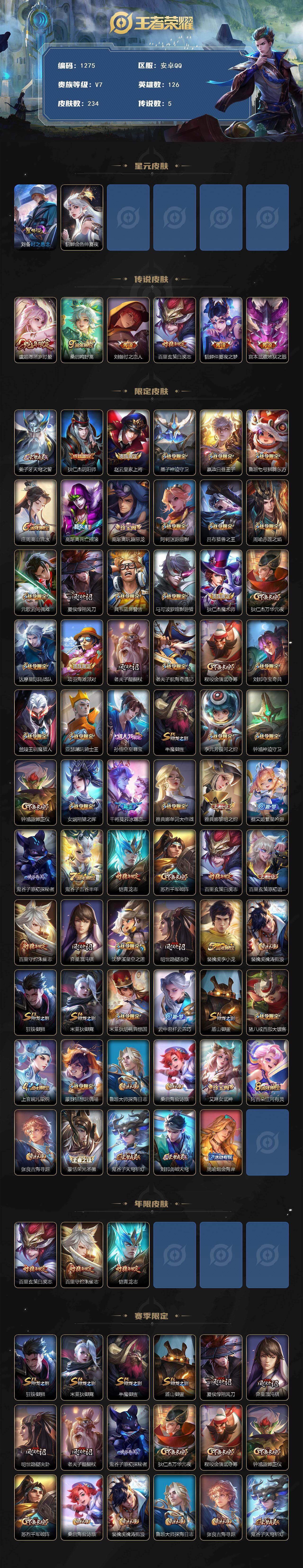 WZKG491533王者荣耀账号详情图2