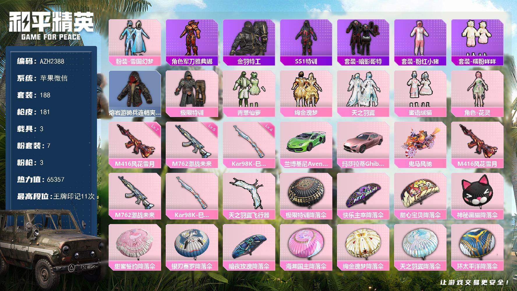 HPCMW4135864和平精英账号详情图2