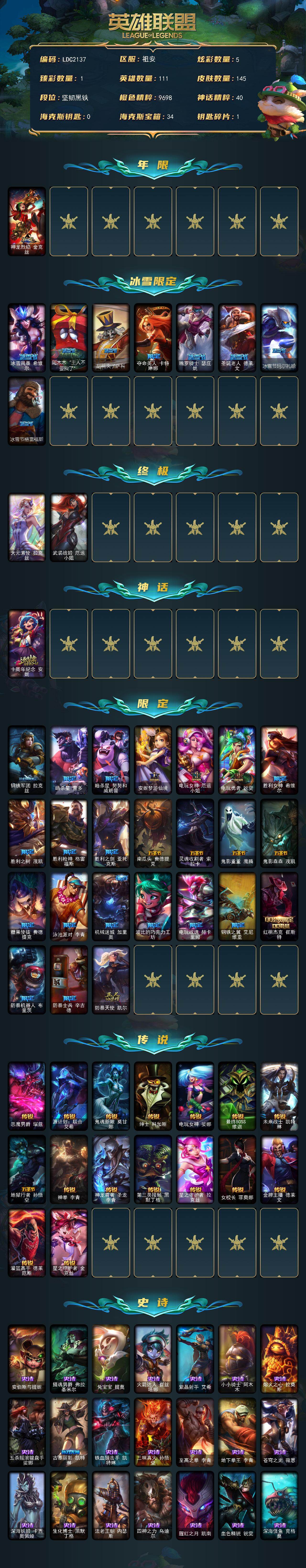 LOLEY47623英雄联盟账号详情图2