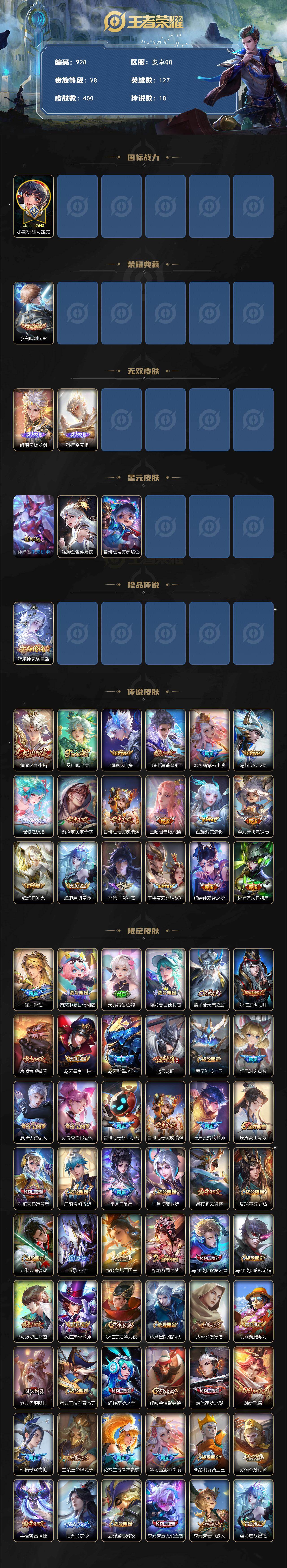 WZCMW495999王者荣耀账号详情图2