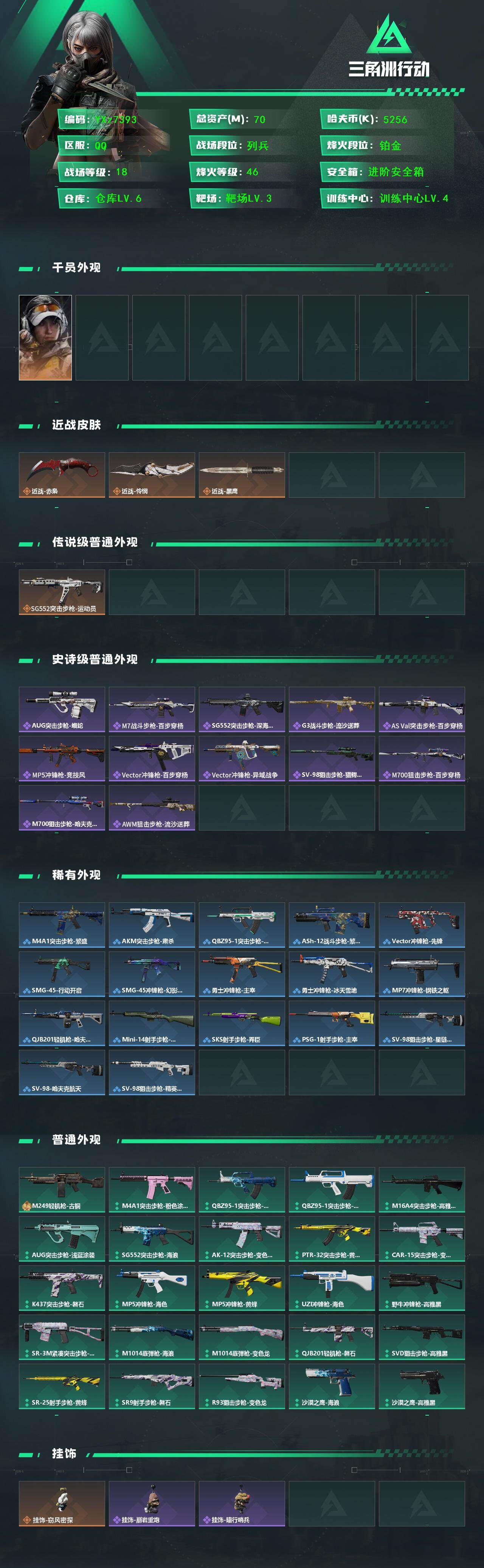 SJZCMW431257三角洲行动账号详情图2