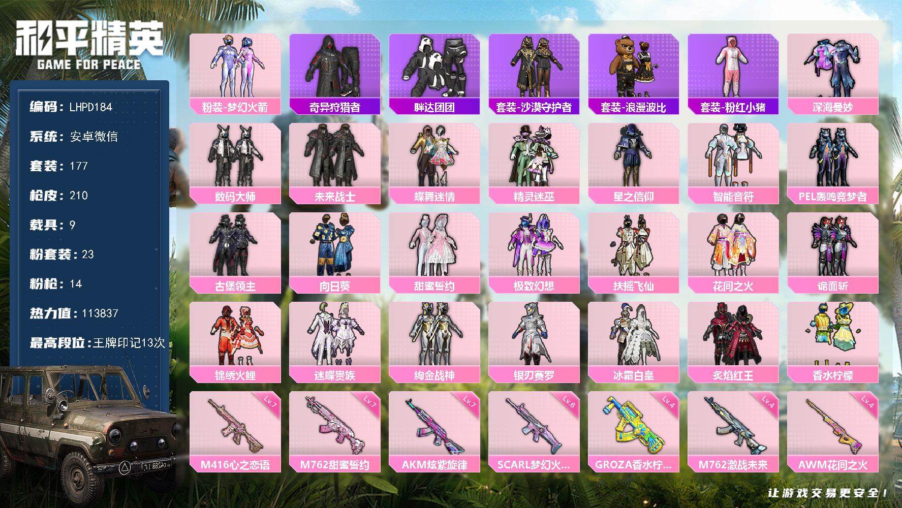 HPLX465895和平精英账号详情图19