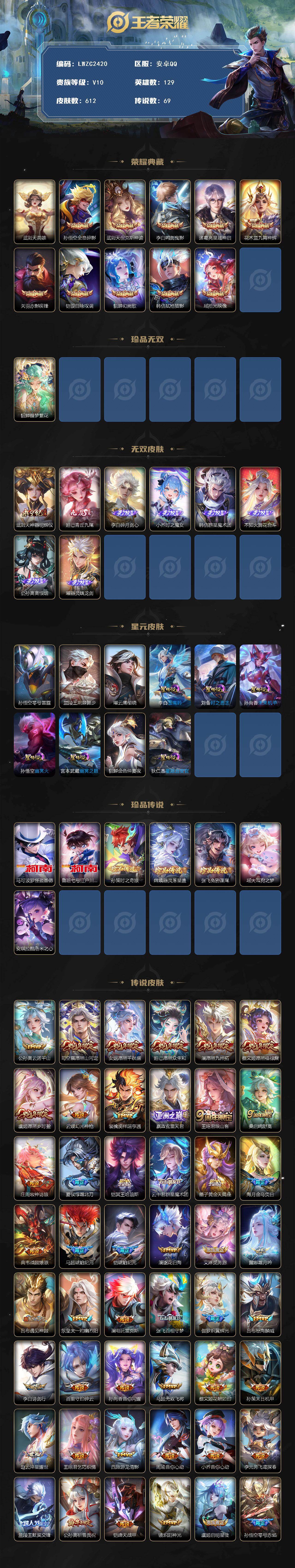 WZCMW4138396王者荣耀账号详情图2