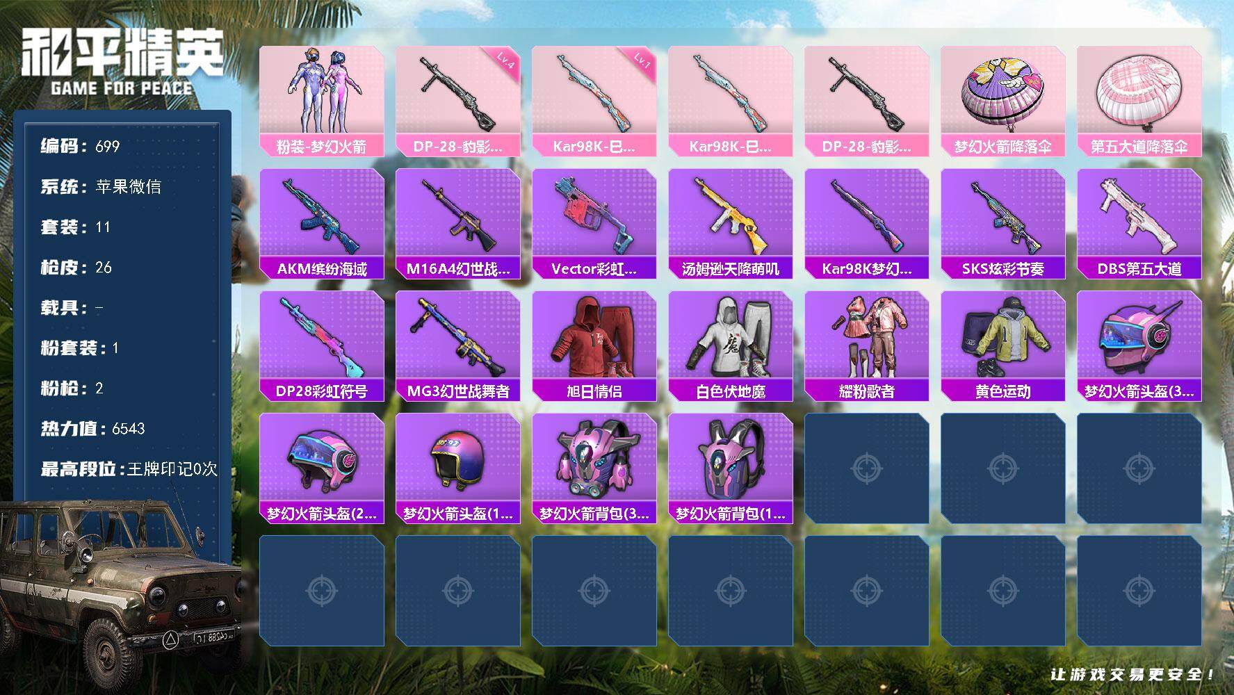 HPKG464483和平精英账号详情图17