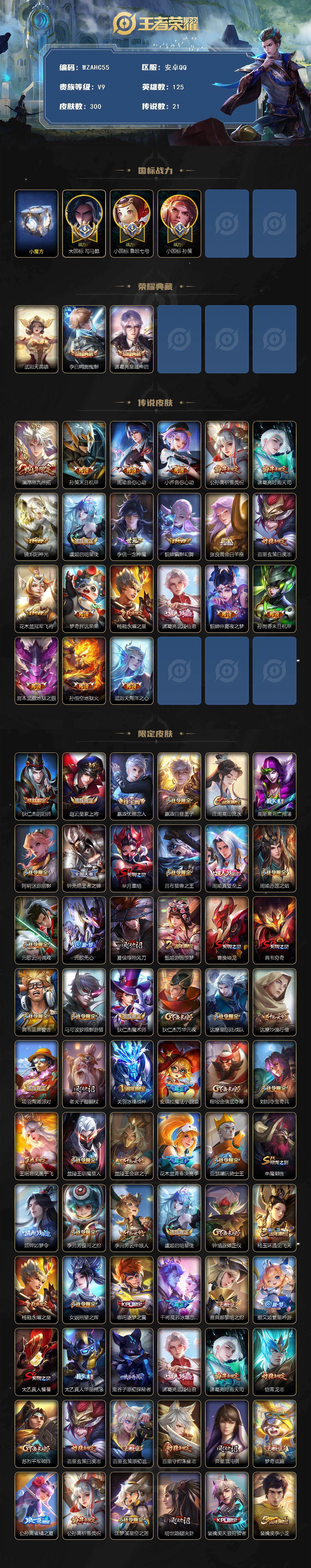 WZ03484188王者荣耀账号详情图2