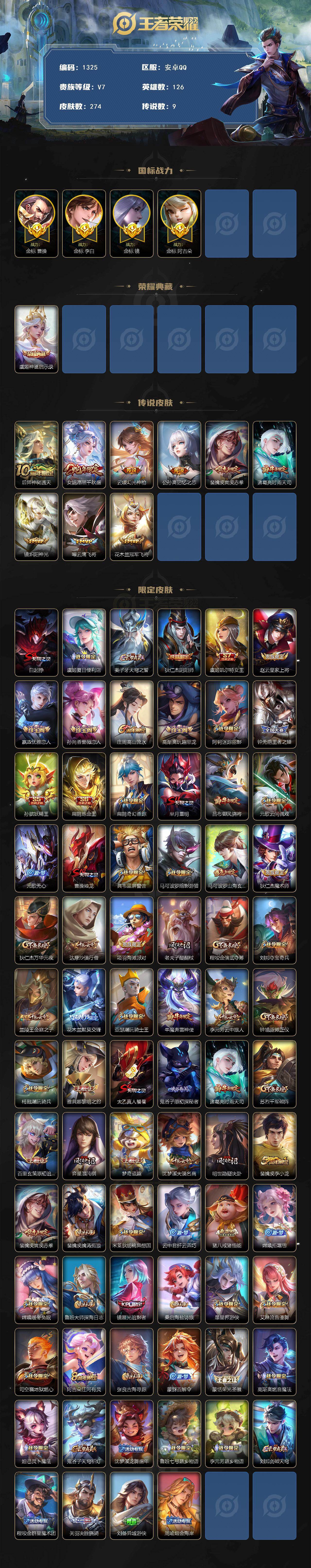 WZKG480999王者荣耀账号详情图2