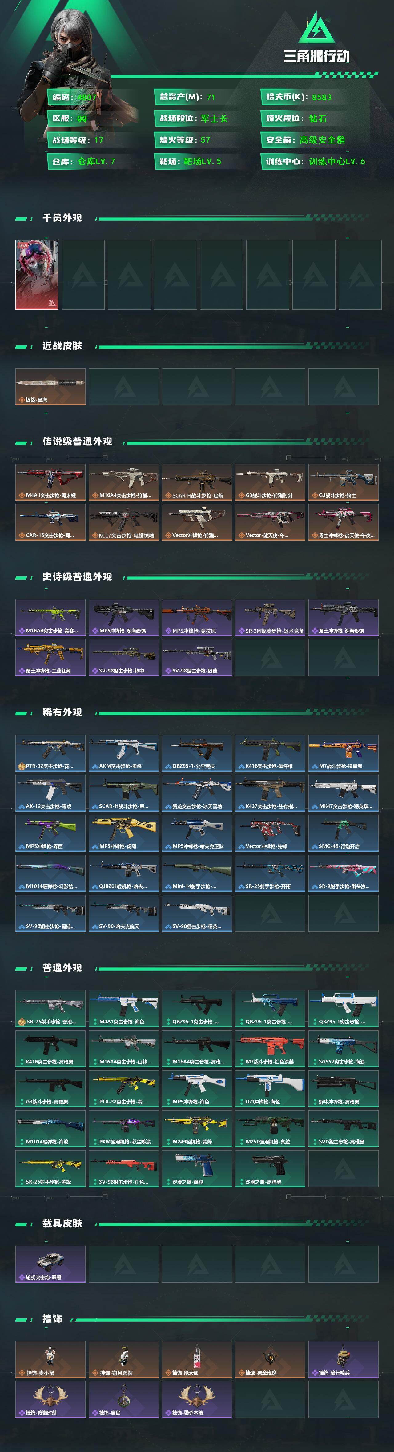 SJZCMW433531三角洲行动账号详情图2